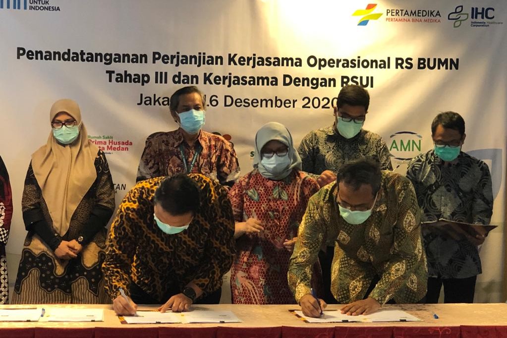 Semen Padang Hospital Tandatangani Perjanjian Kerjasama RS BUMN Tahap III dengan Pertamedika IHC