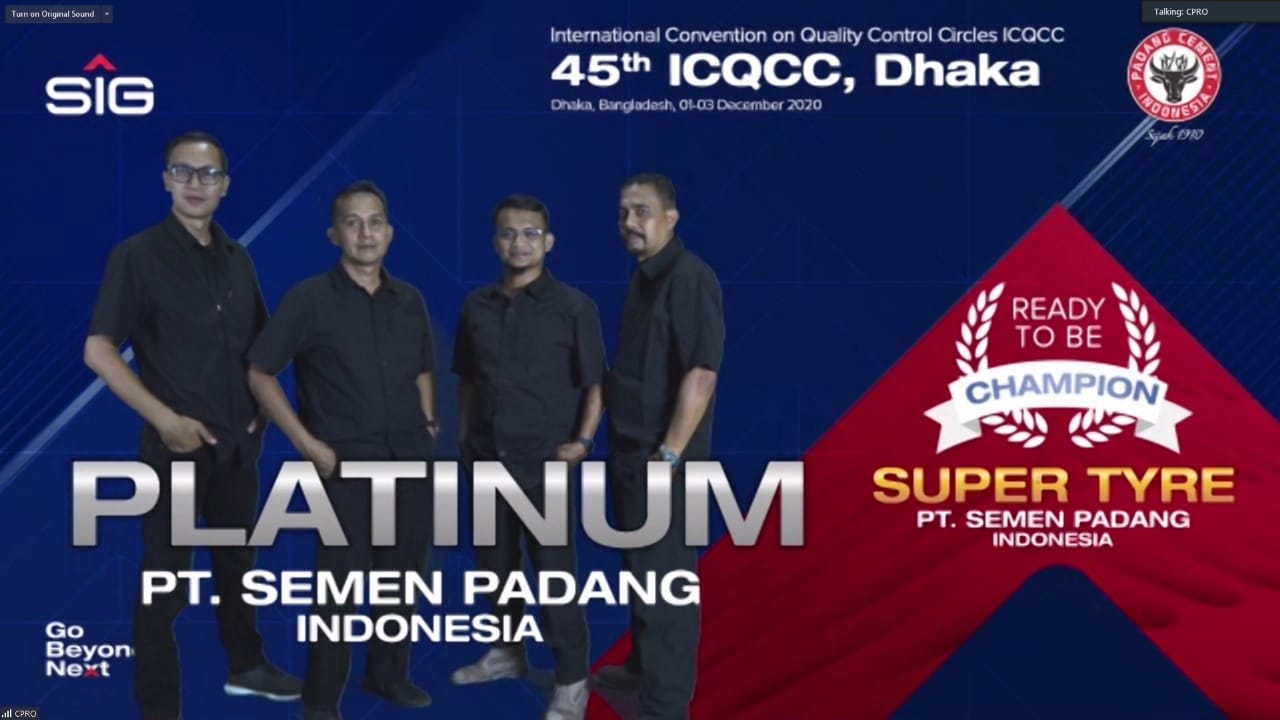 Ikuti ICQCC Bangladesh, Tim Inovasi Semen Padang Raih 3 Platinum