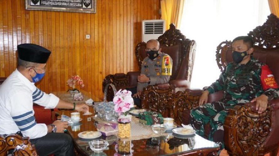 Kapolres dan Dandim Kunjungi Para Cabup Sijunjung