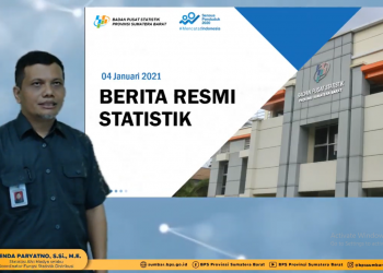Kenda Paryatno, Koordinator Fungsi Bidang Statistik Distribusi BPS Sumbar. (Foto: screenshoot BPS Sumbar)
