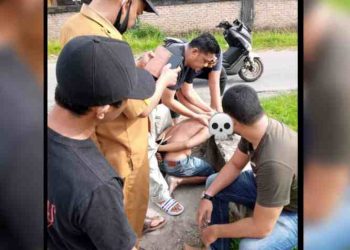 Pengedar sabu diringkus jajaran Polsek Kinali, Pasaman Barat. (Foto: Dok.Polisi)