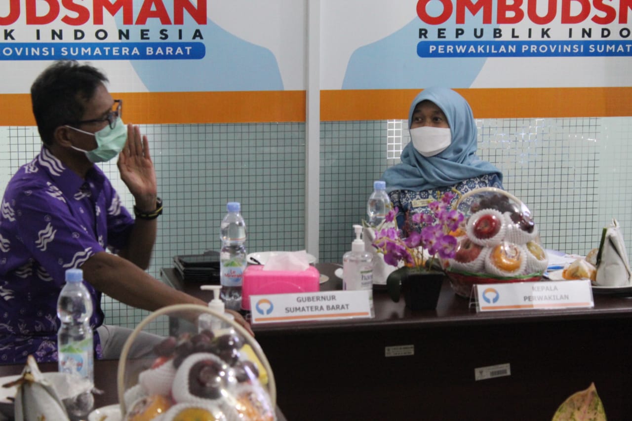 Silaturahmi Jelang Turun Jabatan, Gubernur Sumbar Minta Ombudsman Terus Awasi Kinerja ASN Pemprov