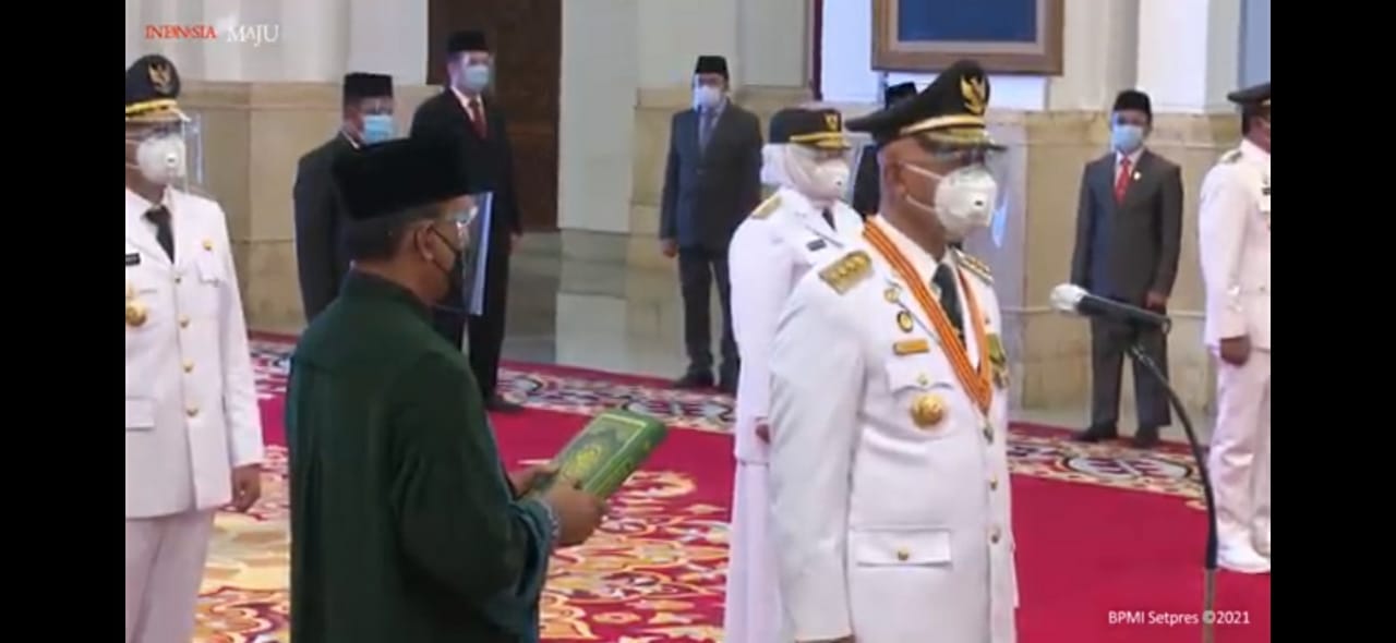 Resmi Pimpin Sumbar, Berikut Video Prosesi Pelantikan Mahyeldi-Audy