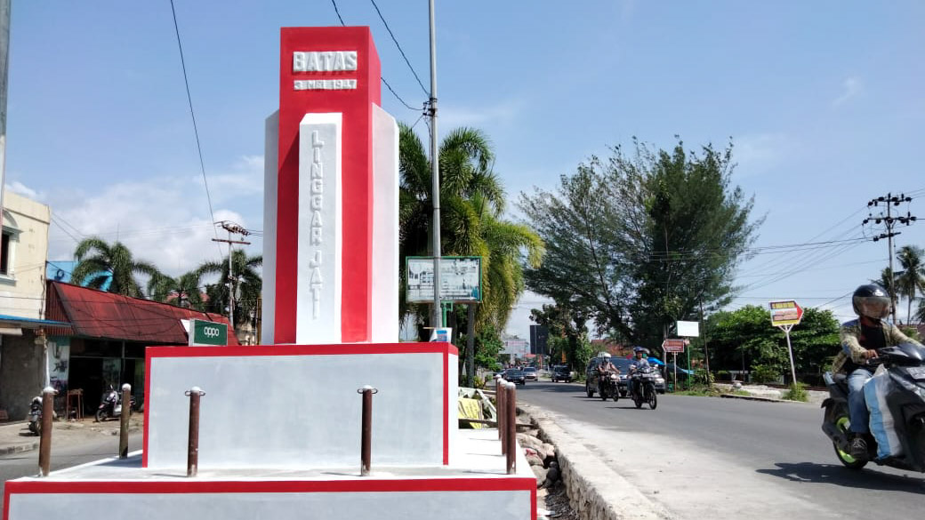 Penampakan Tugu Linggarjati yang Hampir Tuntas Dibangun Ulang