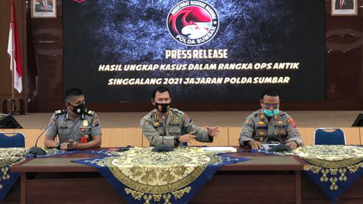 Operasi Jaran Singgalang 2021, Polda Sumbar Tangkap 43 Orang dan Sita 66 Kendaraan
