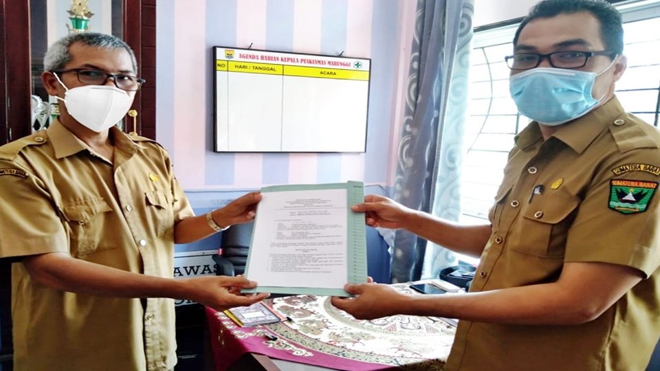 Puskesmas Marunggi Kota Pariaman Gandeng Sekolah MoU Penerapan Protokol Kesehatan