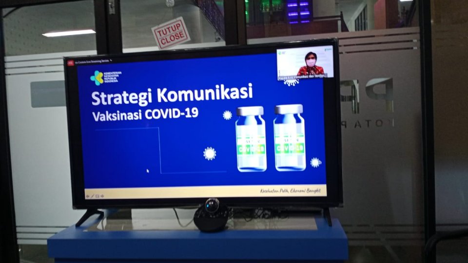 Diskominfo Kota Pariaman Ikuti Rakor Srategi Komunikasi Publik Vaksinasi Covid-19
