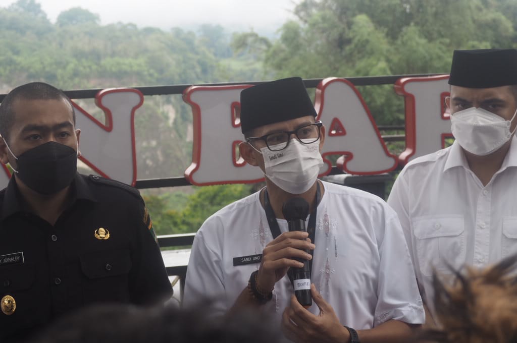 Menparekraf Sandiaga Uno Sebut Bukittinggi Destinasi Unggulan di Sumbar