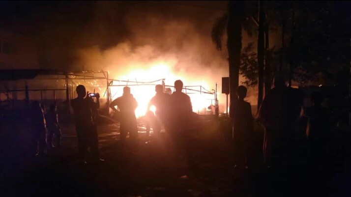 7 Petak Bangunan Ponpes Ar Risalah Padang Terbakar