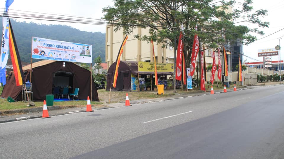 139 Personel Gabungan Disiagakan di 4 Pos Pengamanan Lebaran di Padang Panjang