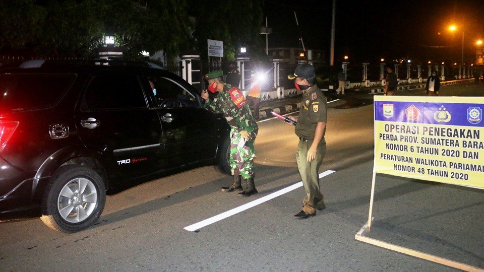 Satgas Covid-19 Kota Pariaman Tindak Puluhan Pelanggar Protokol Kesehatan