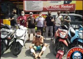 Pelaku jambret dan curanmor berhasil dibekuk Tim Klewang Polresta Padang. (foto: IG Polresta Padang)