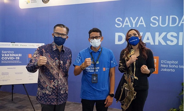 Kemenparekraf dan Alodokter Resmikan Sentra Vaksinasi Covid-19 untuk Pelaku Ekonomi Kreatif
