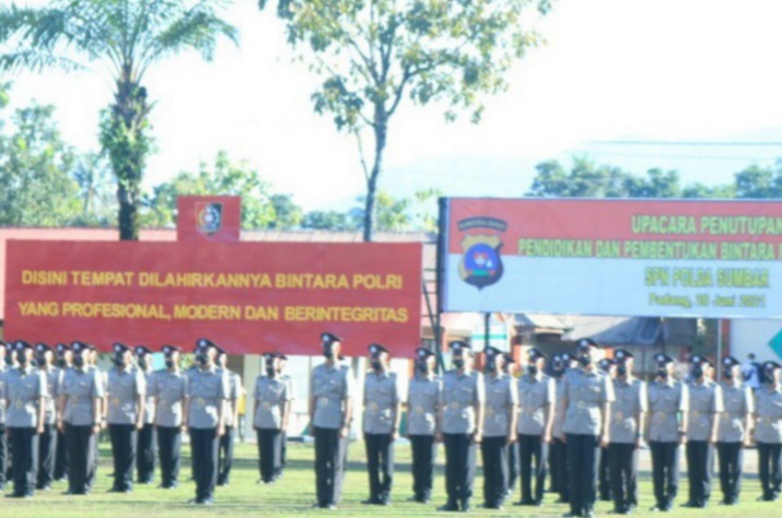 Selesaikan Pendidikan, 266 Bintara Polri Dilantik Wakapolda Sumbar