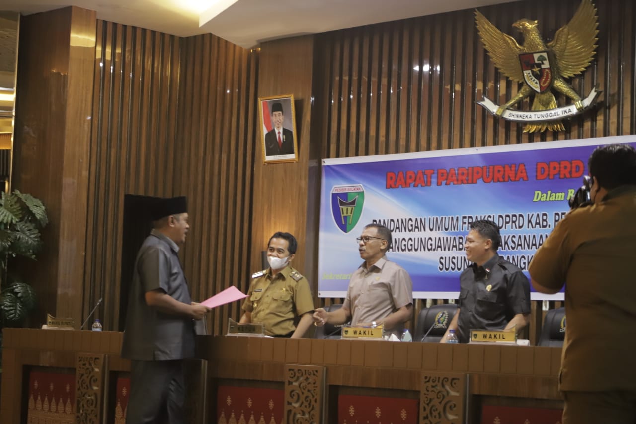 DPRD Pessel Sentil Silpa APBD 2020 dalam Paripurna