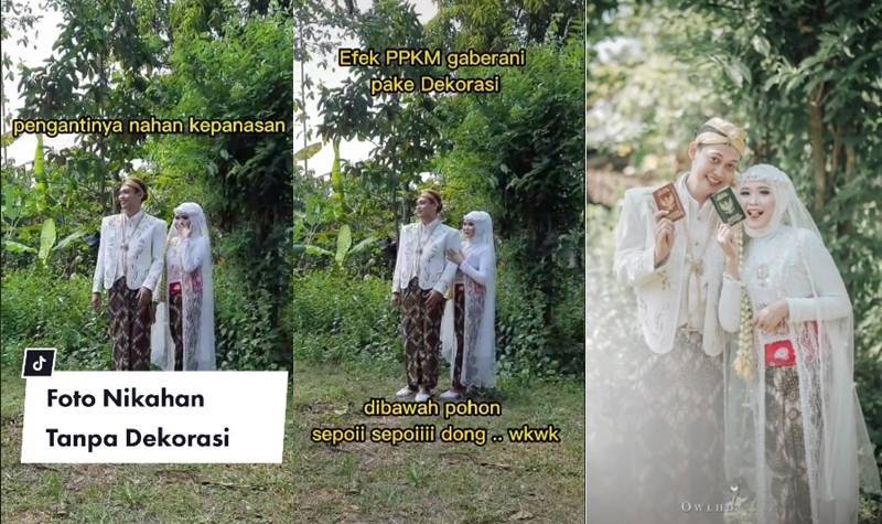 Pernikahan tanpa dekorasi