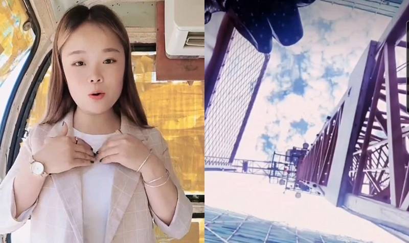 Wanita terjun dari tower