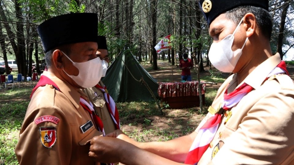 Hari Pramuka, Genius Umar Lantik Pengurus Kwarcab 16 Kota Pariaman