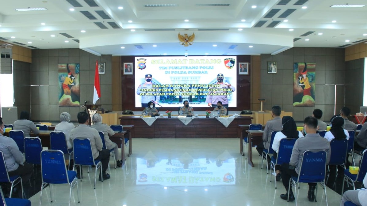 Puslitbang Polri Lakukan Penelitian Indeks Pembangunan Kesehatan Polri di Sumbar