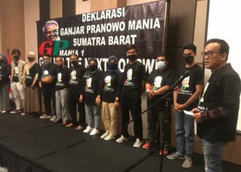 Deklarasi Ganjar Pranowo Mania di Kota Bukittinggi, Rabu (24/11/2021). (Foto: DPP Joman)
