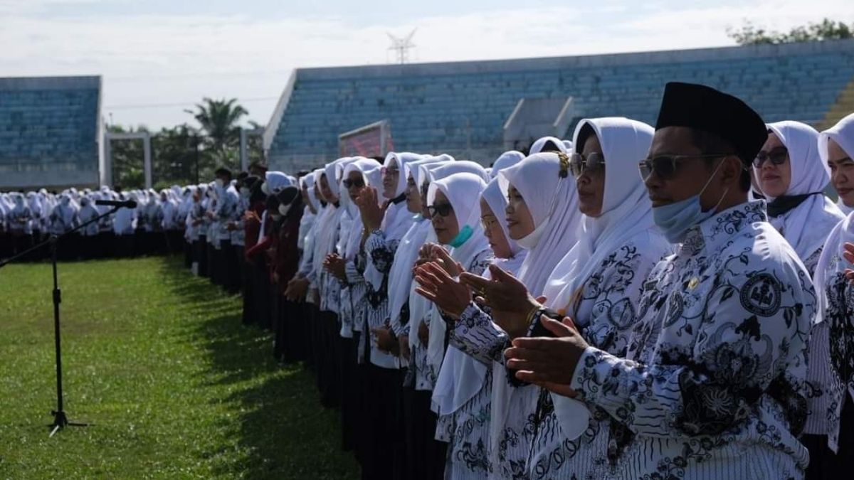 Langgam.id Hari Guru di Dharmasraya