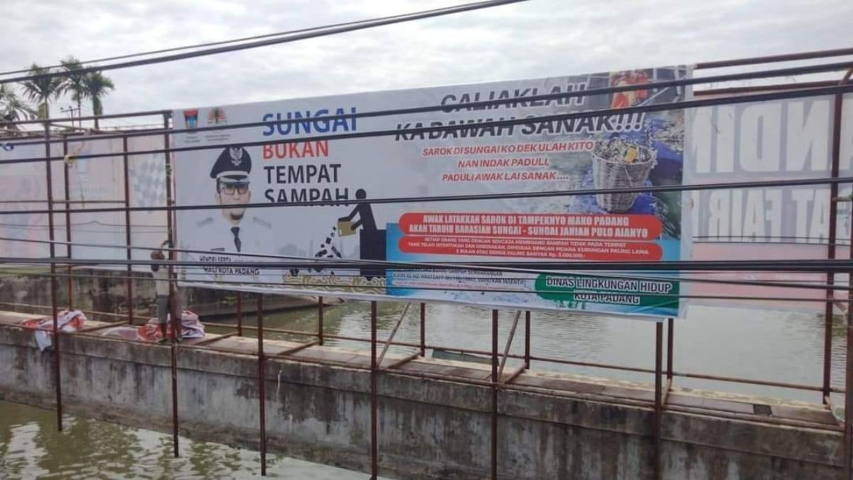 Langgam.id-baliho larangan buang sampah