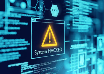 A computer popup box screen warning of a system being hacked, compromised software enviroment. 3D illustration.