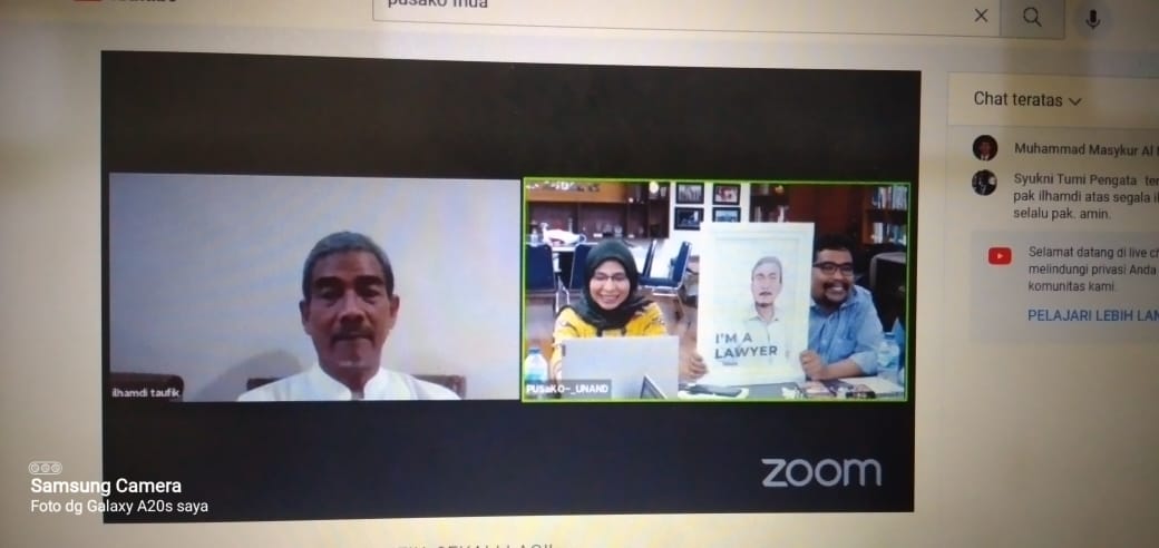 Rektor Hingga Alumni Gelar Webinar Purnatugas Dosen FH Unand Ilhamdi Taufik