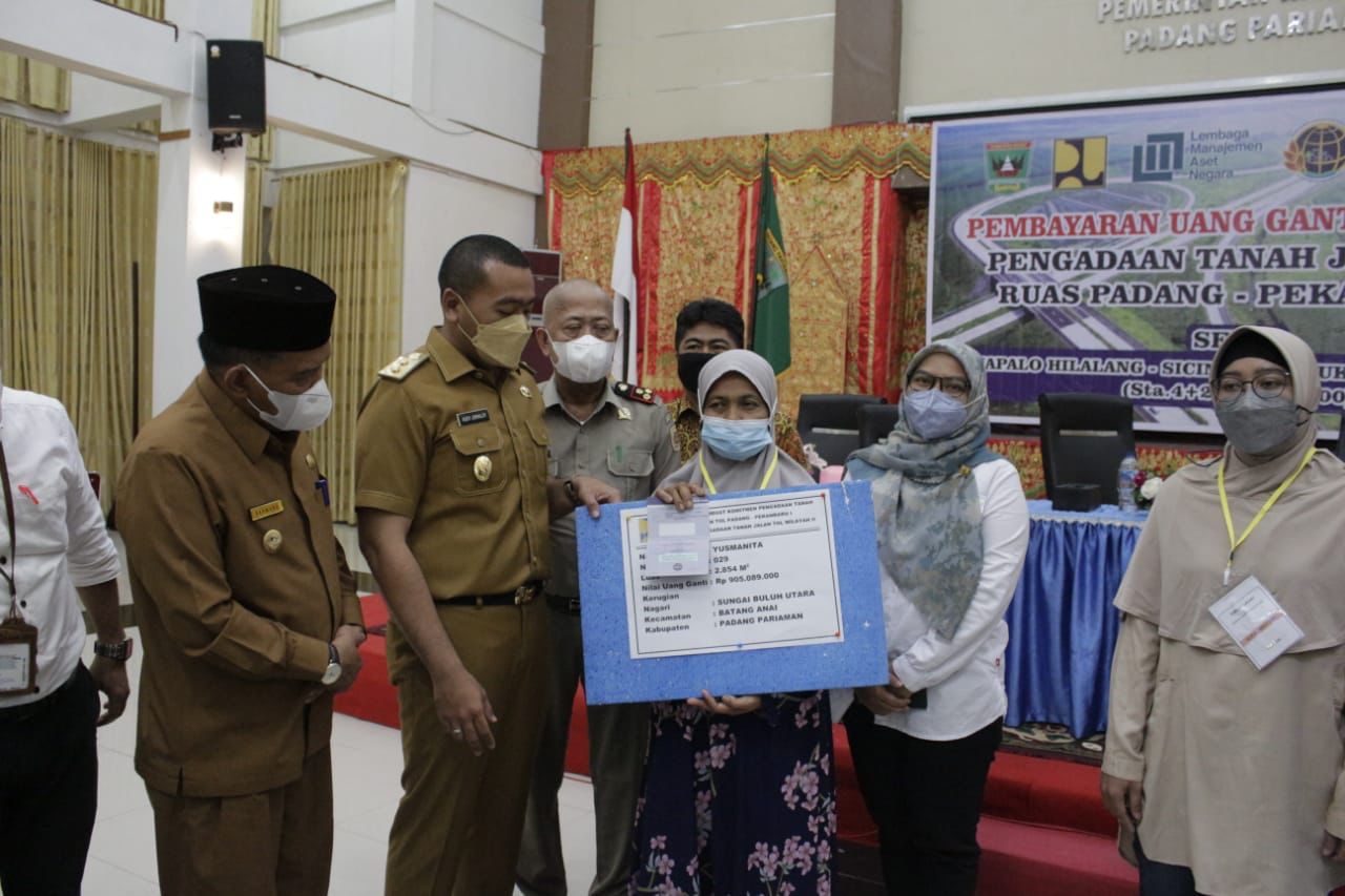 Uang Ganti Rugi Lahan Tol Padang-Pekanbaru Mulai Diserahkan
