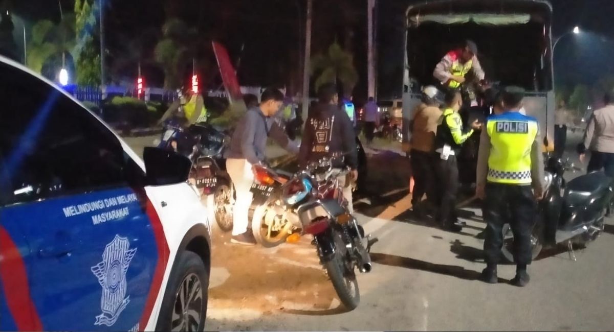 Balapan Liar, Puluhan Sepeda Motor Diamankan Polres Dharmasraya