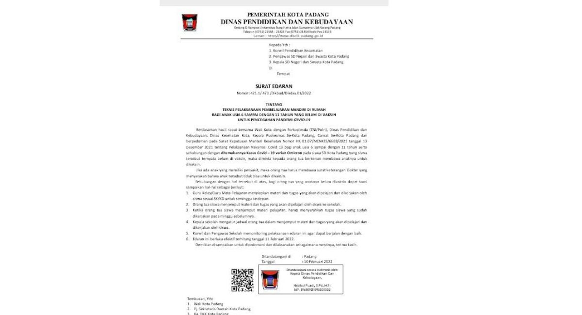 Komisi IV DPRD Padang Minta Polemik SE Vaksinasi Anak Diakhiri