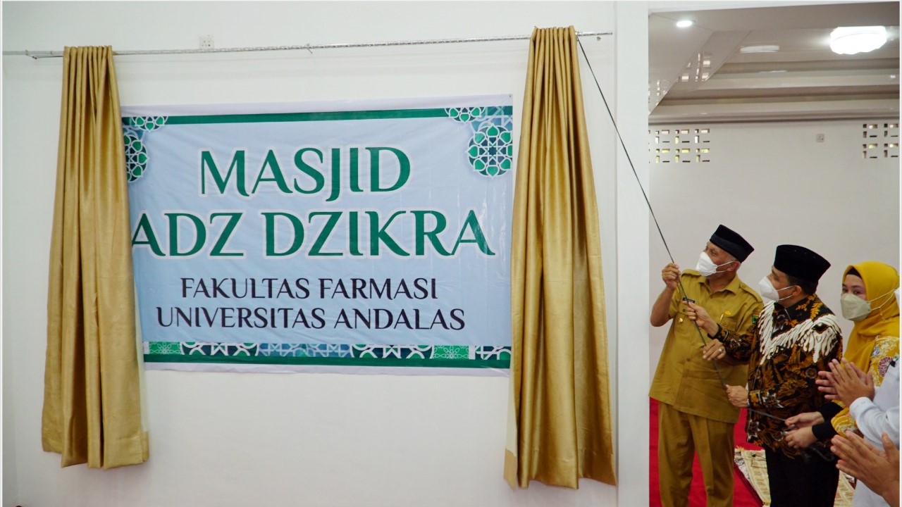 Dibangun Rp2,5 Miliar, Farmasi Unand Resmikan Masjid Sumbangan Alumni