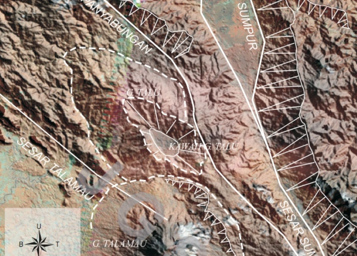 Segmen Talamau, Patahan yang Telah Terpetakan