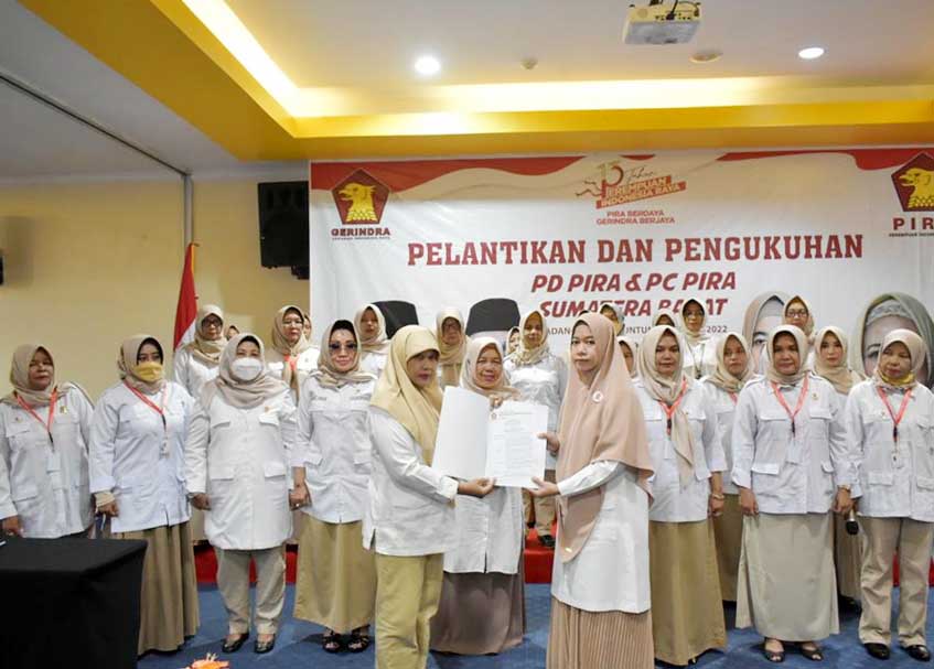 Berita Sumbar terbaru dan terkini hari ini: PD Perempuan Indonesia Raya (PIRA) se-Sumbar resmi dilantik hari ini, Jumat (25/3/2022).