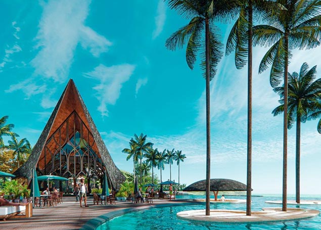 Berita Padang - berita Sumbar terbaru dan terkini hari ini: Ini desain interior dan eksterior Marawa Beach Club milik Raffi Ahmad di Padang.