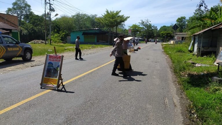 Cegah Ganggu Arus Mudik, Polisi Tertibkan 5 Lokasi Minta Sumbangan di Jalan Lintas Sumatra