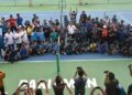 Pembukaan Kejuaraan Nasional Tenis Junior (TPD) di Pariaman (Foto: MC Kominfo Pariaman)