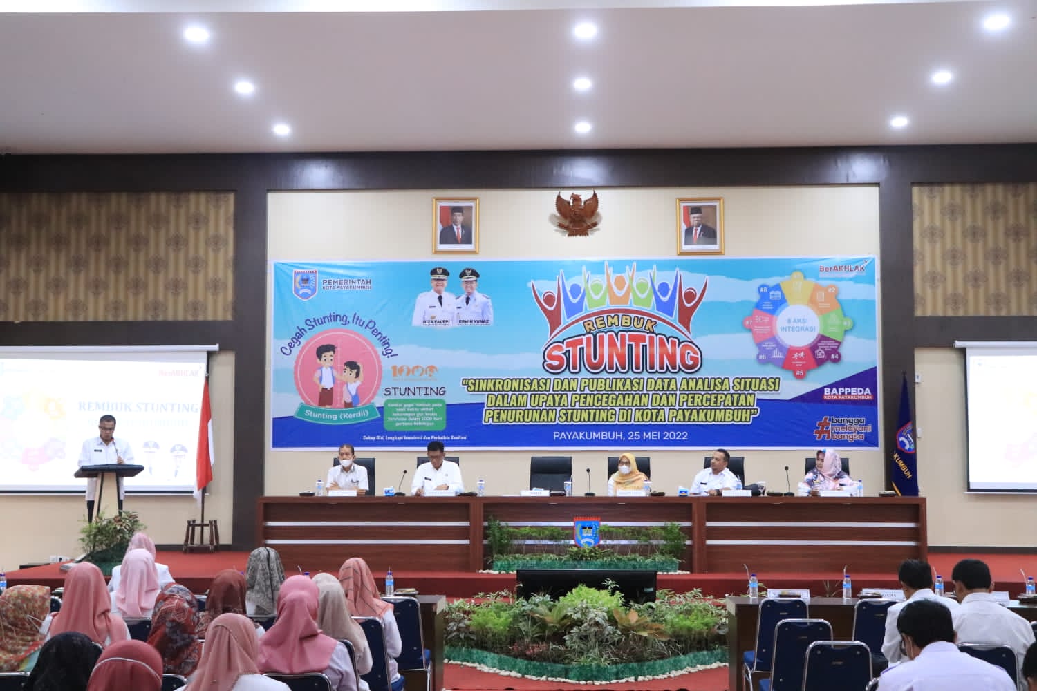 Badan Perencanaan Pembangunan Daerah (Bappeda) gelar acara Rembuk Stunting Kota Payakumbuh, Rabu (25/5/2022).