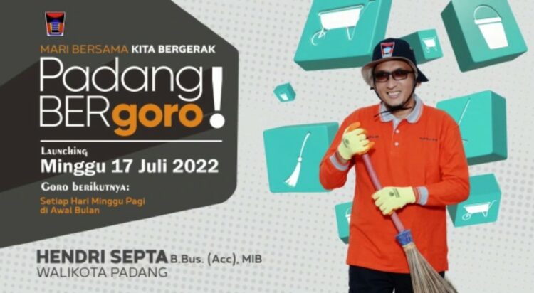 Wali Kota Padang Hendri Septa luncurkan program Padang Bergoro. (Foto: Pemko Padang)