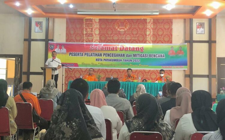 BPBD Kota Payakumbuh mengadakan pelatihan pencegahan dan Mitigasi Bencana di Aula Peternakan Provinsi Sumatra Barat Ibuah, Rabu (13/7/2022).