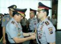 Langgam.id - Mantan Dirlantas Kepolisian Daerah (Polda) Sumatra Barat (Sumbar), Kombes Pol Singgamata resmi naik pangkat jadi Bintang 1.
