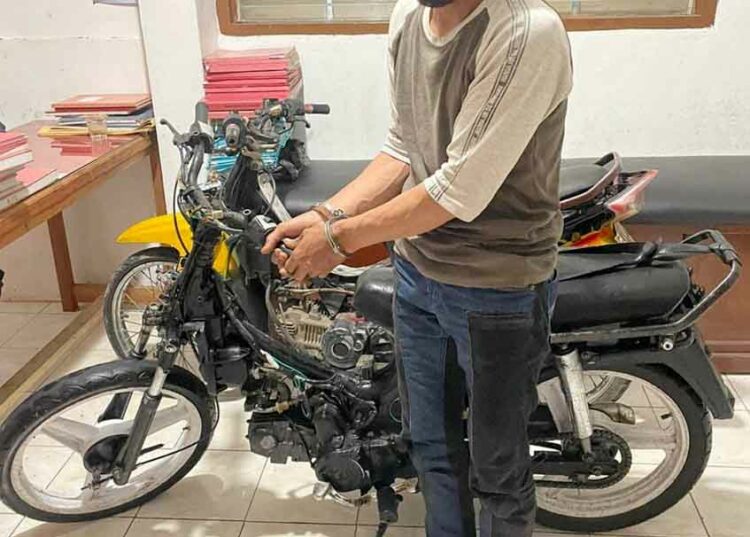 Langgam.id - Seorang pria berinisial IK (29) diringkus polisi karena diduga mencuri sepeda motor merek Honda Astrea Grand tahun 1997.