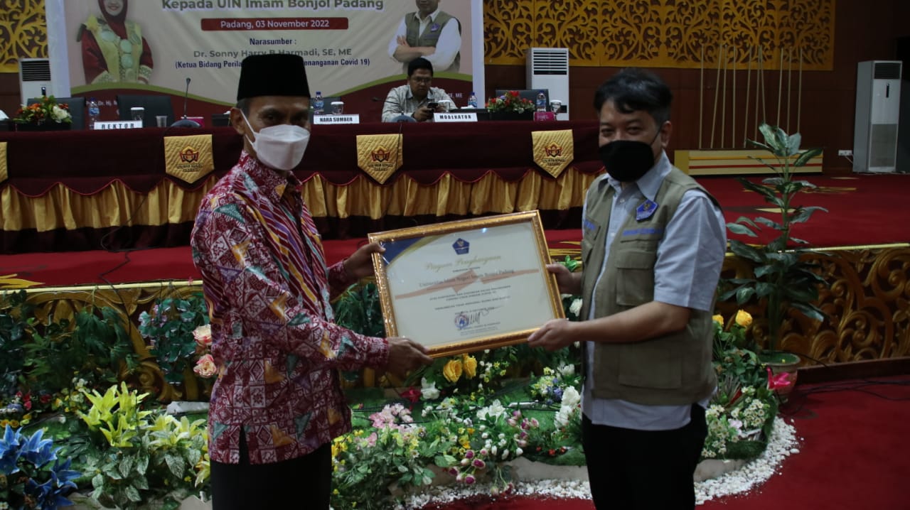 Universitas Islam Negeri (UIN) Imam Bonjol Padang gelar Stadium General bersama Satuan Tugas (Satgas) Covid-19.