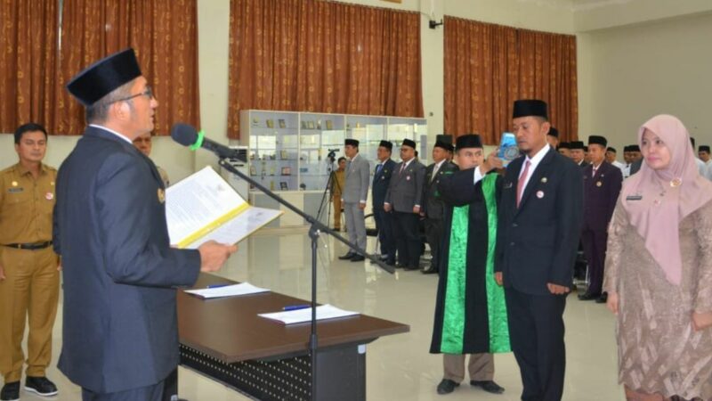 Wako Hendri Septa Lantik 122 Pejabat Eselon III dan IV