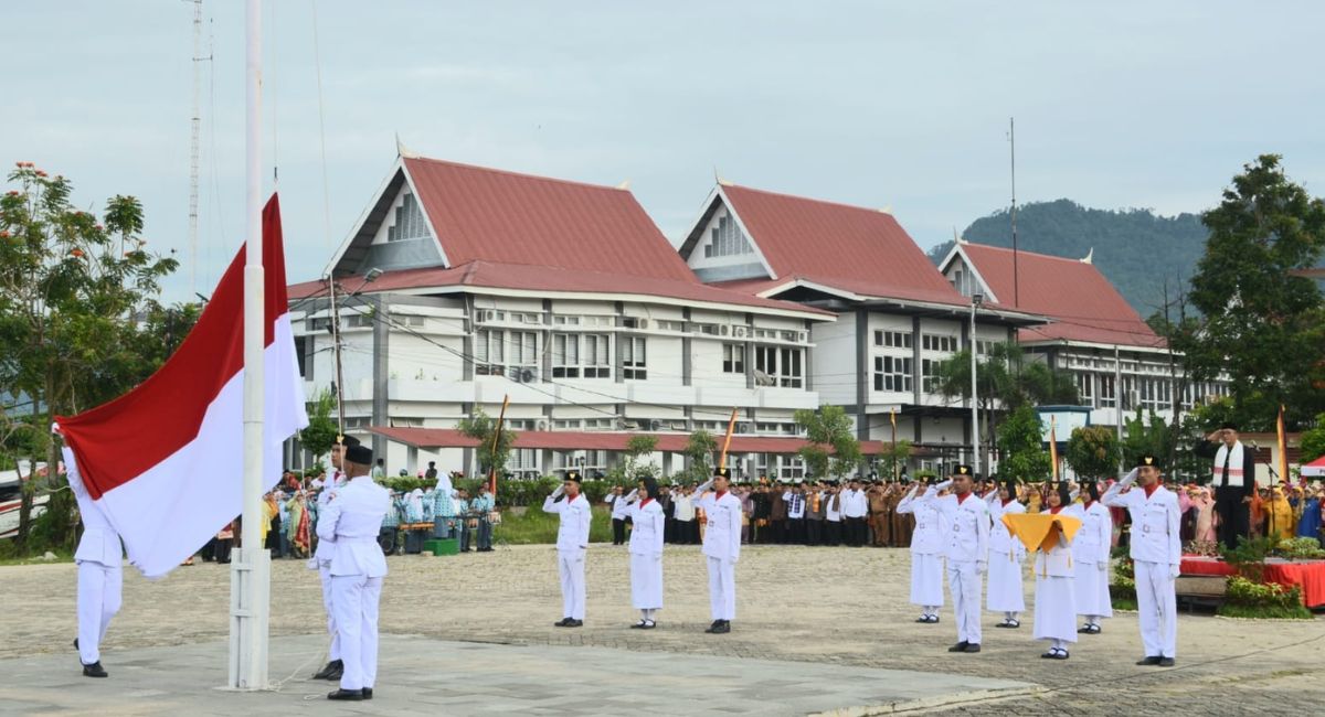 Upacara peringatan Hari Amal Bakti (HAB) Kementerian Agama di Padang. [Dok. Prokopim]