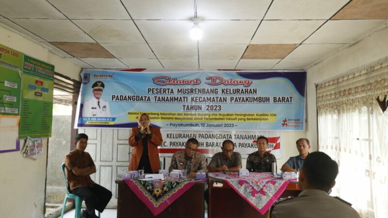 Penjabat Wali Kota Payakumbuh Rida Ananda melaksanakan kunjungan mendadak ke acara kegiatan (Musrenbang)