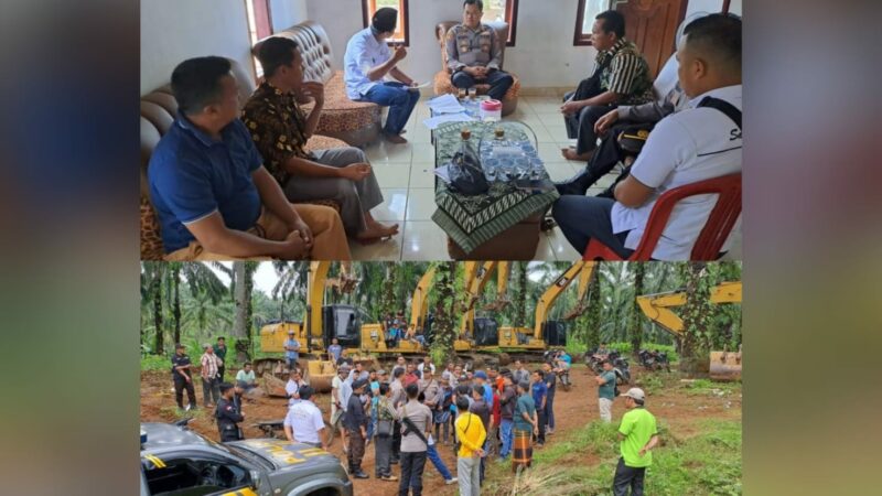 Kapolsek Sungai Rumbai Mediasi Sengketa Warga dengan Perusahaan Kebun Sawit