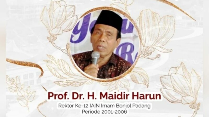 Mantan Rektor IAIN IB Maidir Harun Berpulang