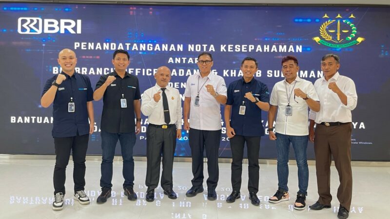 BRI BO Padang dan Khatib Sulaiman Jalin MoU dengan Kejari Padang