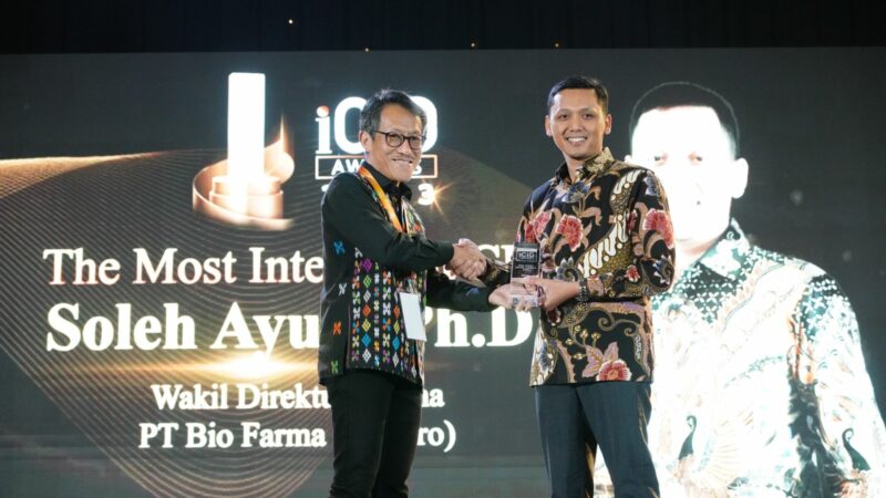 Inovasi Atasi Pandemi, Wadirut Bio Farma Diganjar The Most Intelligence CIO